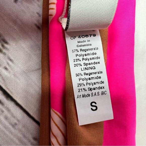 Maaji Small Standard High Rise Bikini Swim Bottom Reversible Pink Floral NEW - Picture 9 of 11